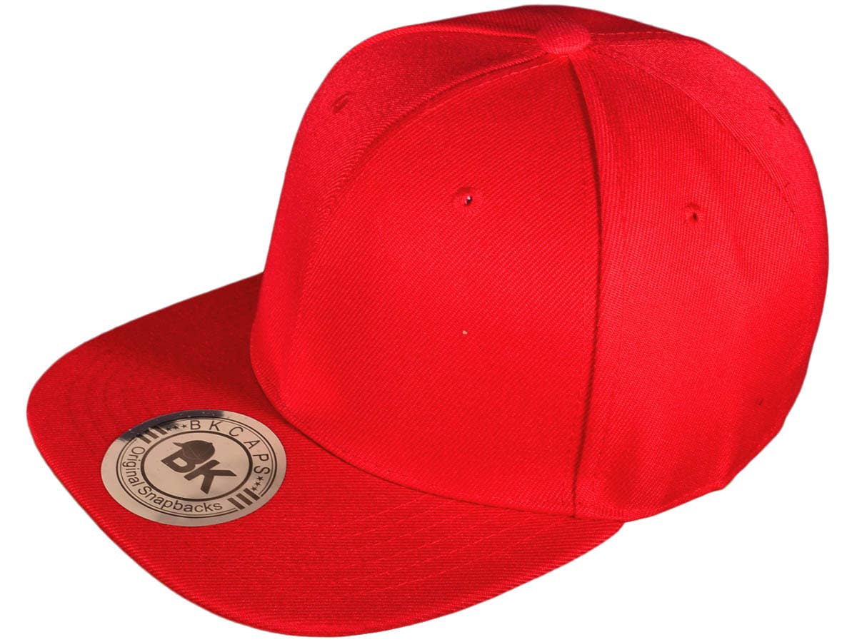 Blank Snapback Hats - BK Caps Flat Bill Plain Vintage