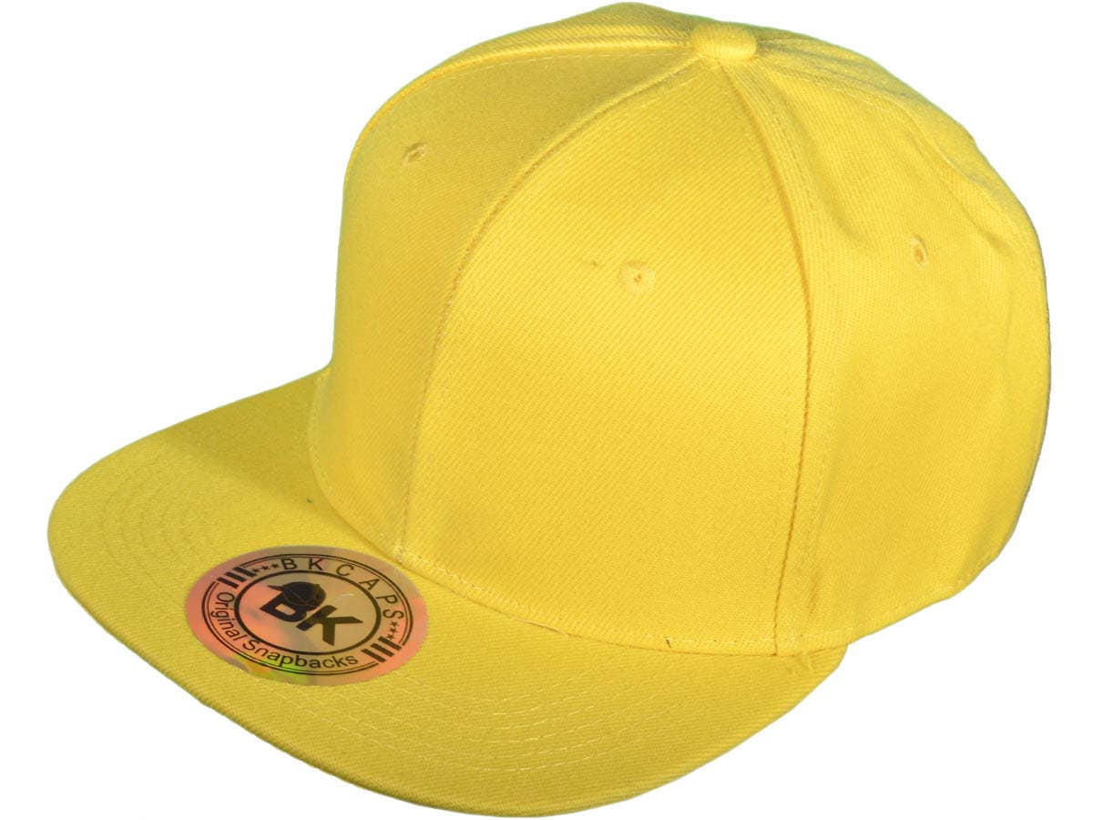 Blank Snapback Hats - BK Caps Flat Bill Plain Vintage