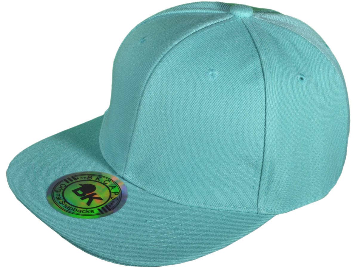 Blank Snapback Hats - BK Caps Flat Bill Plain Vintage