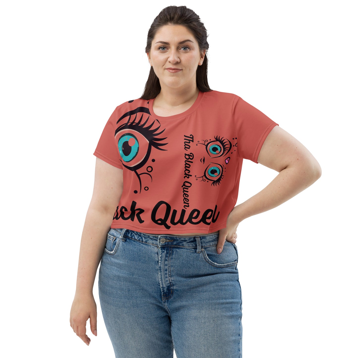 Black Queen Women Crop Tee