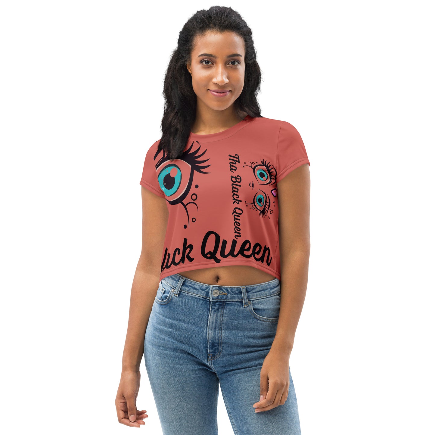 Black Queen Women Crop Tee