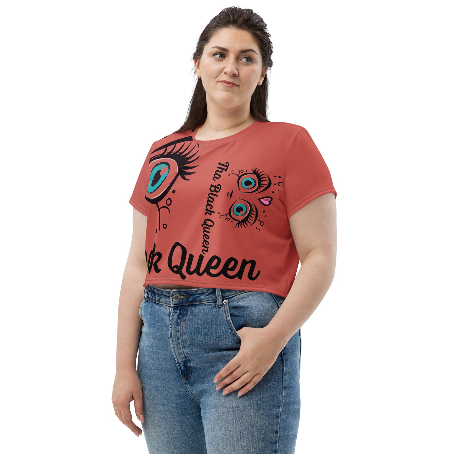 Black Queen Women Crop Tee