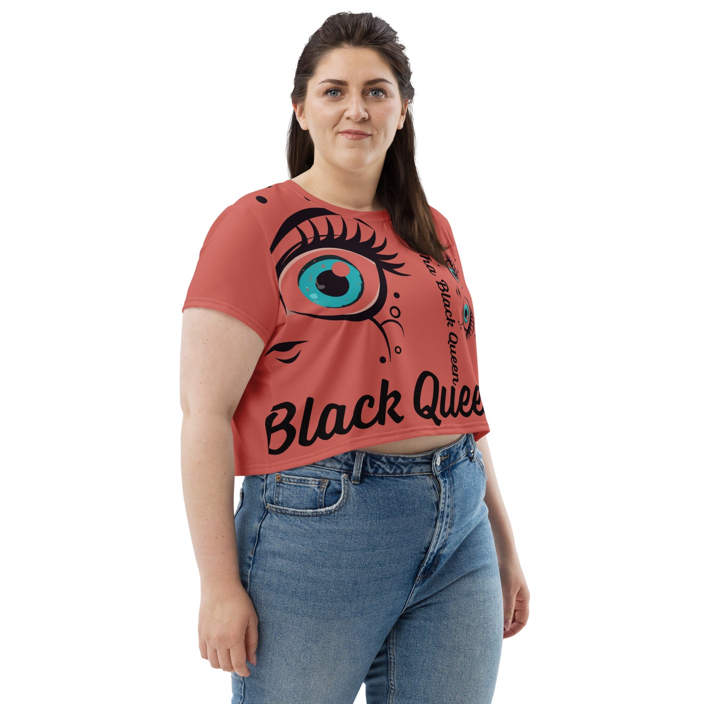 Black Queen Women Crop Tee