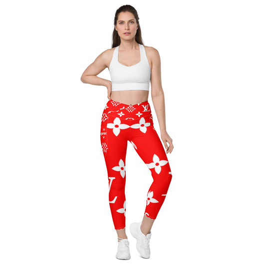 Designer Crossover leggings with pockets