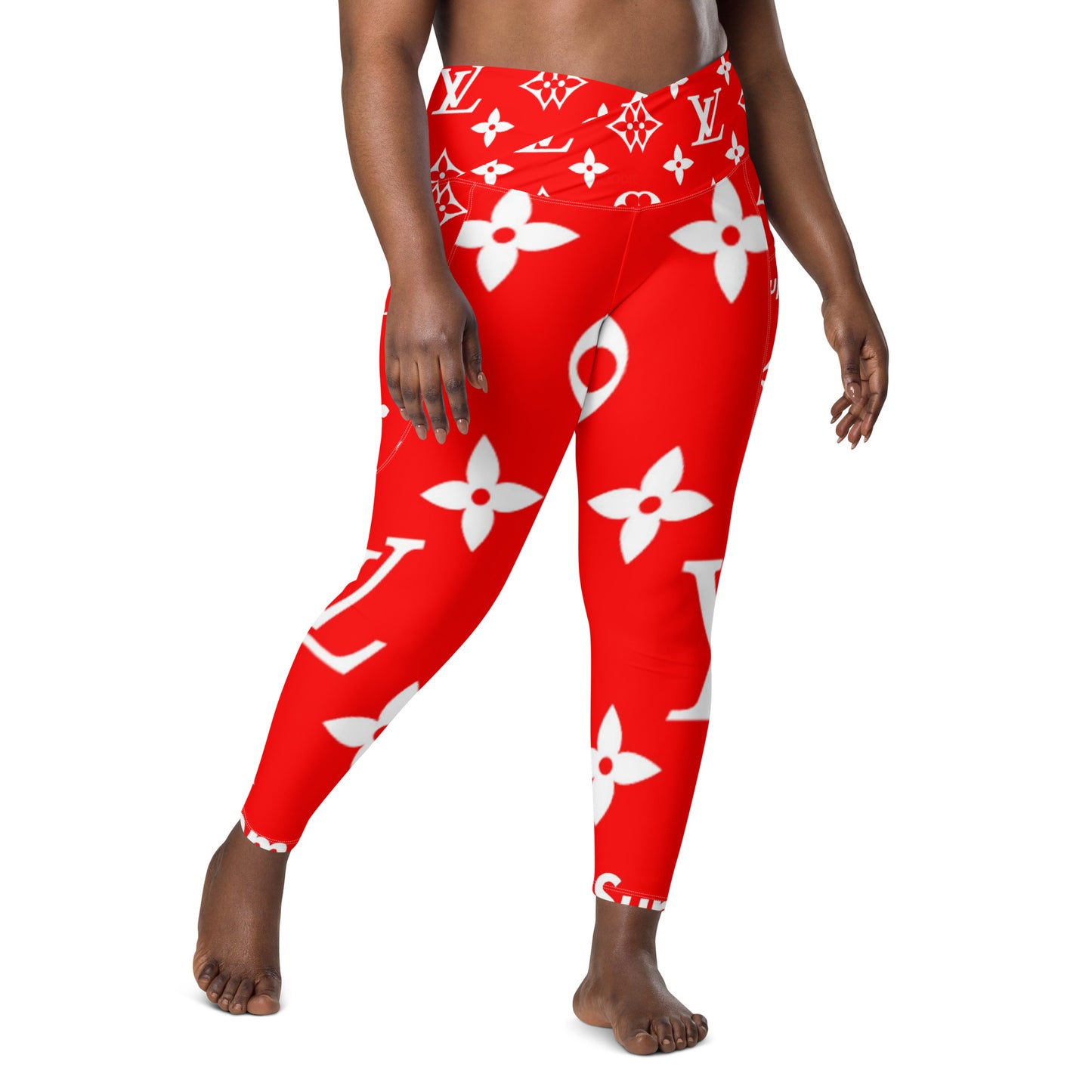 Designer Crossover leggings with pockets