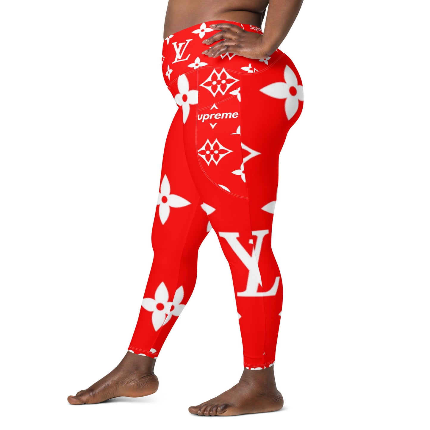 Designer Crossover leggings with pockets