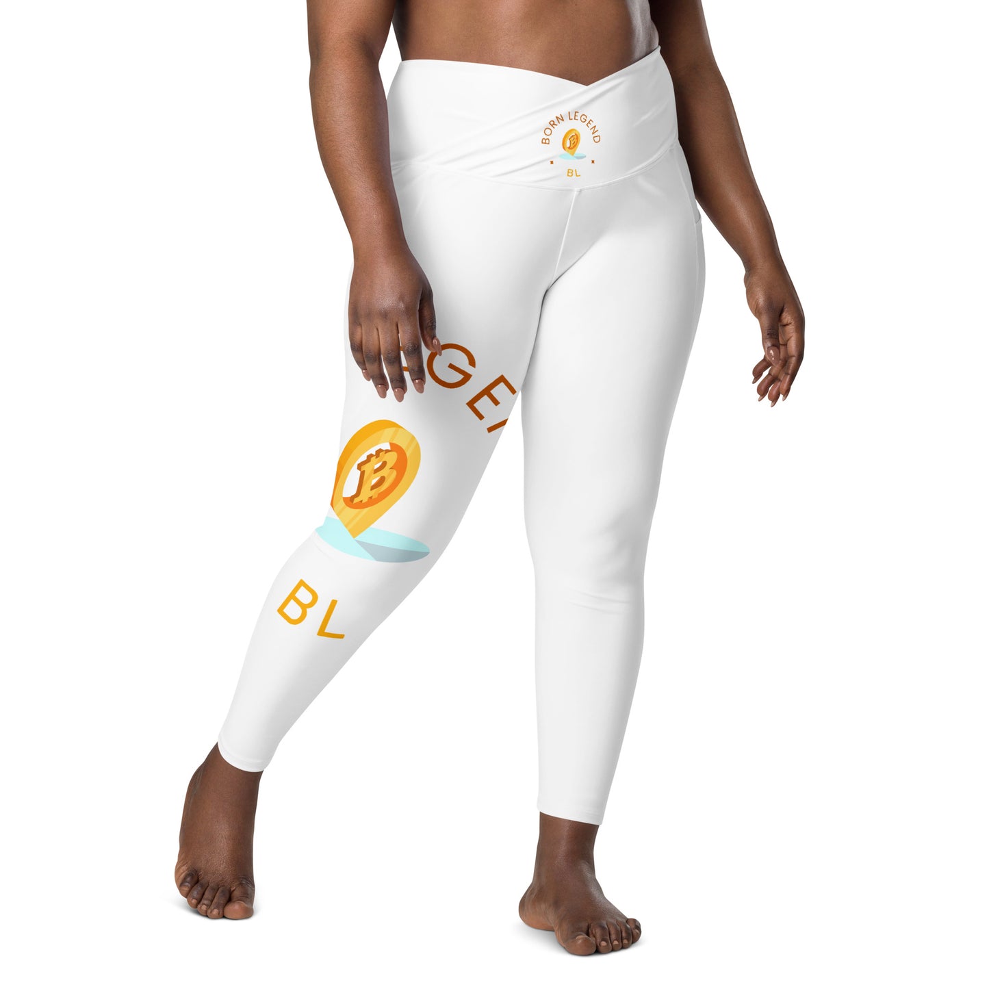 Born Legend Women Crossover leggings with pockets