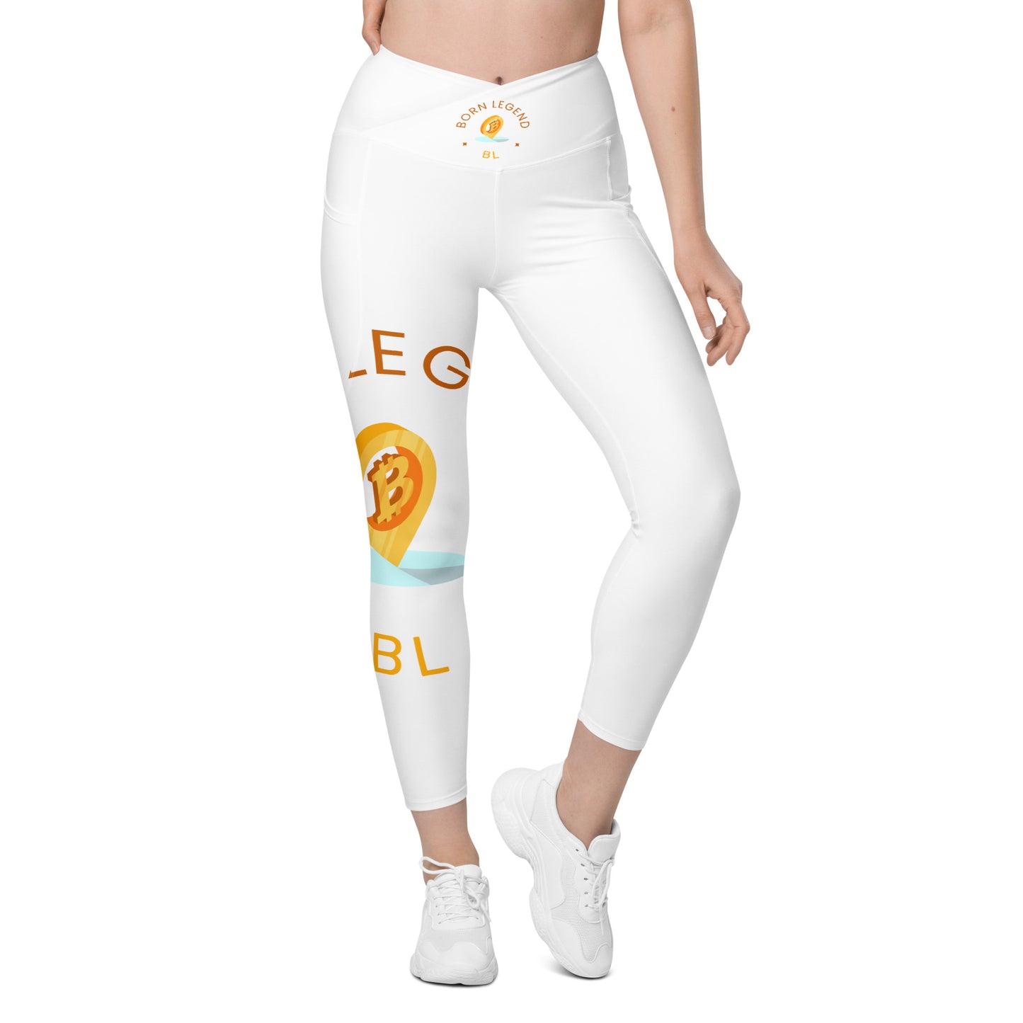 Born Legend Women Crossover leggings with pockets