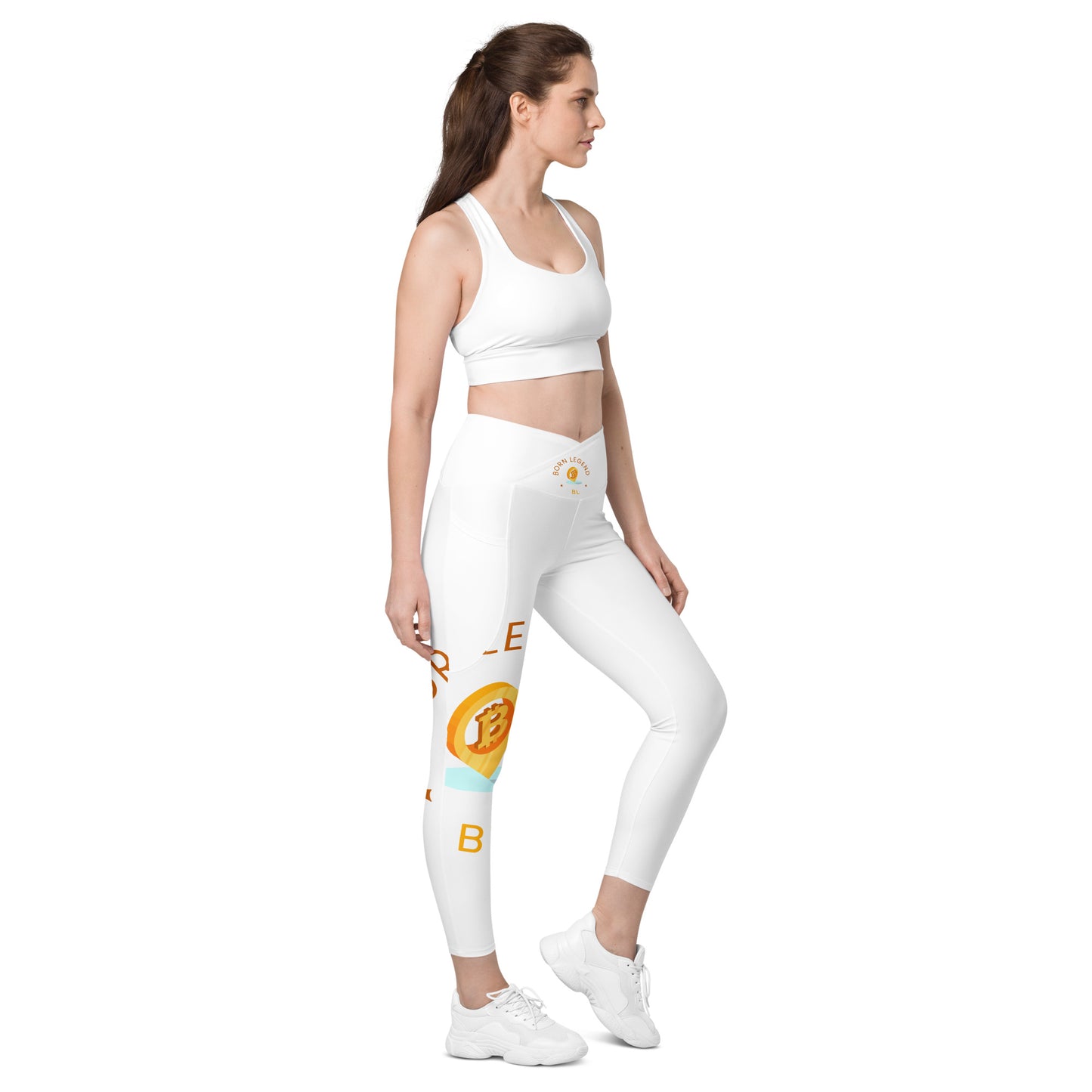 Born Legend Women Crossover leggings with pockets