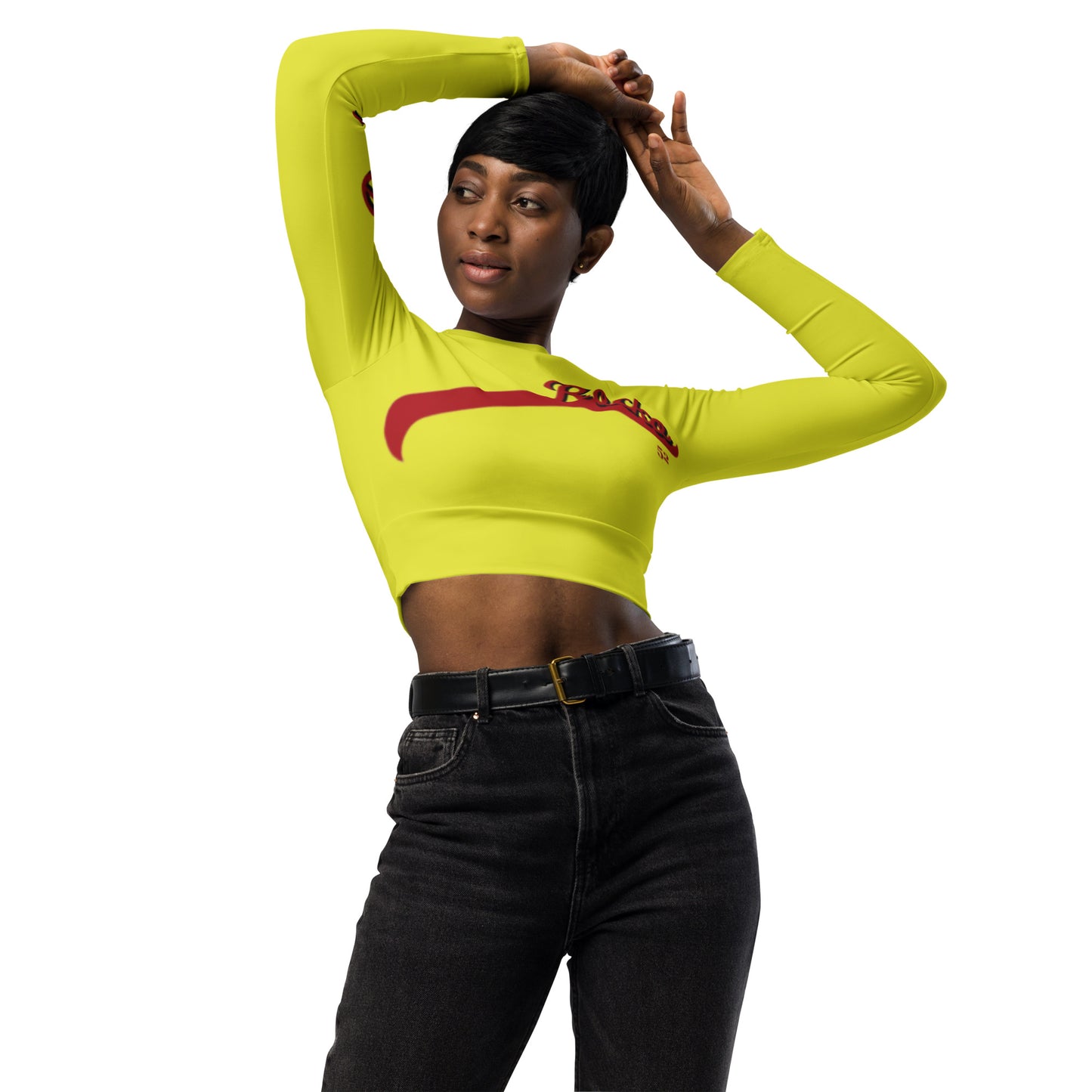 Women's long-sleeve crop top