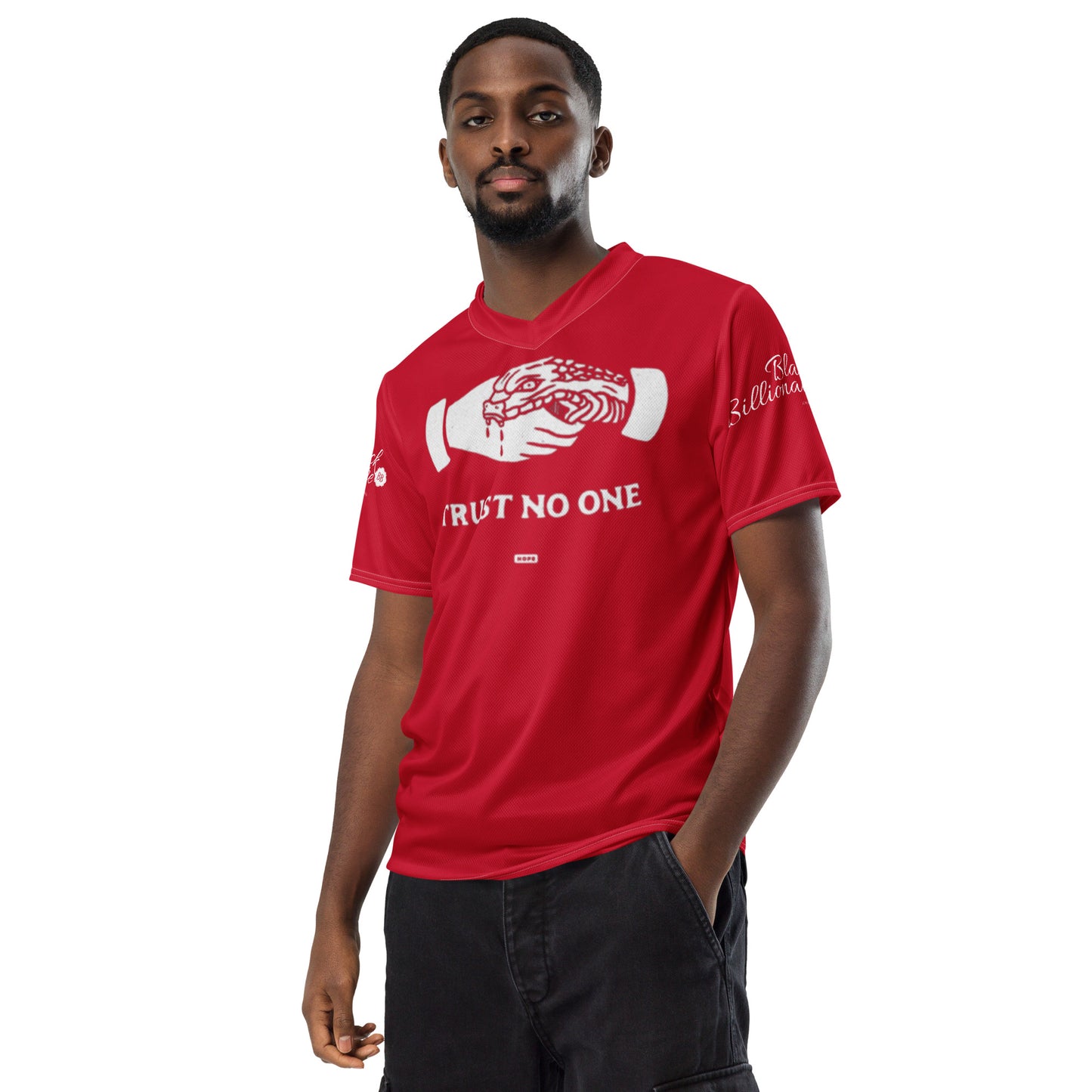 Trust No One (unisex sports jersey)