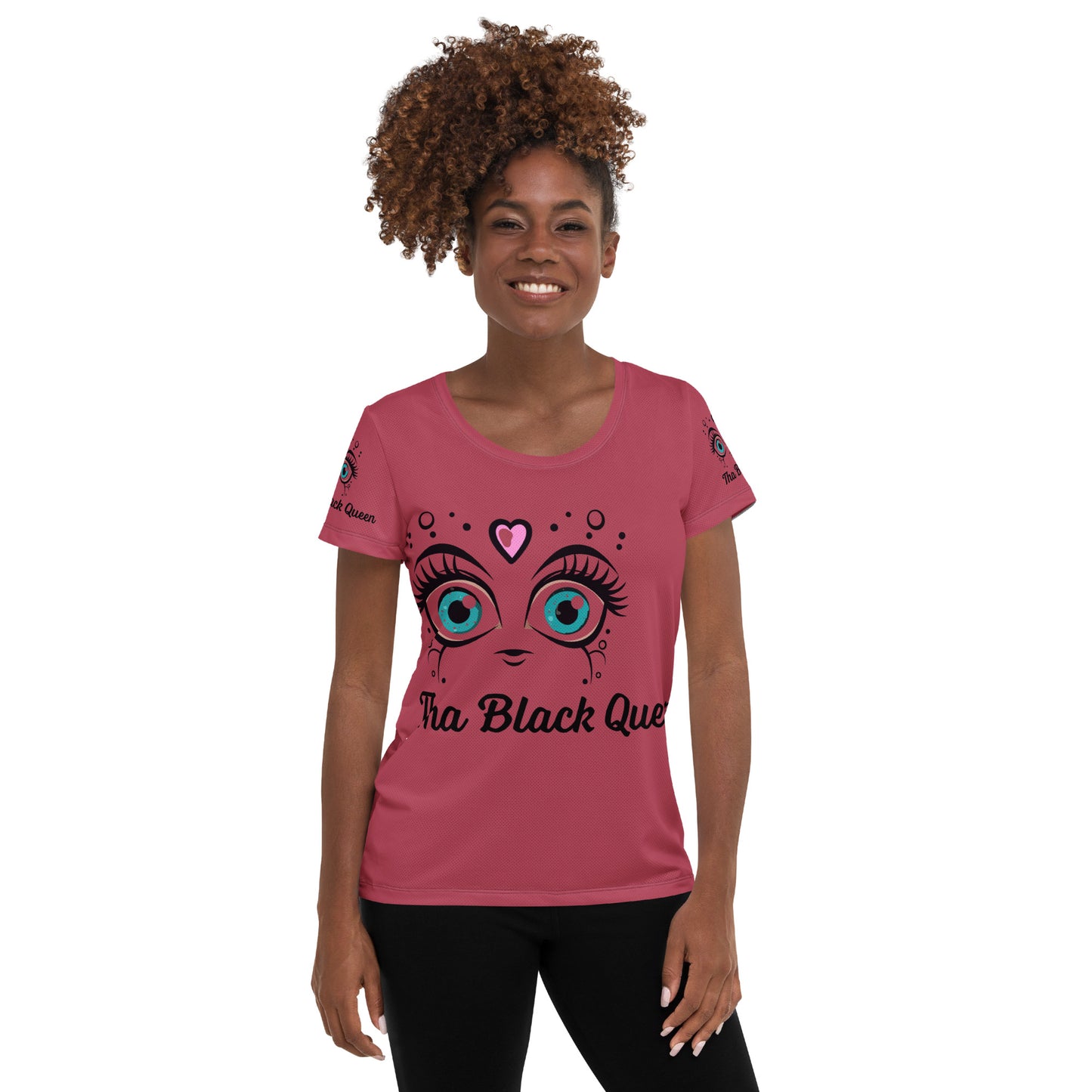 Black Queen  Women's Athletic T-shirt