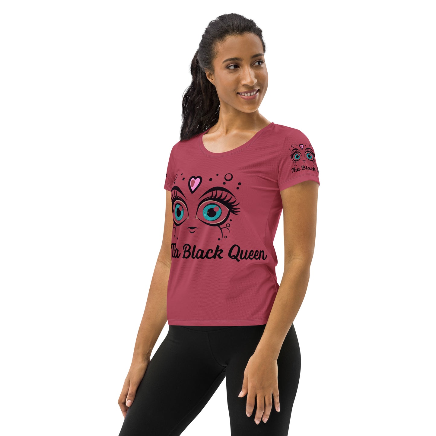 Black Queen  Women's Athletic T-shirt