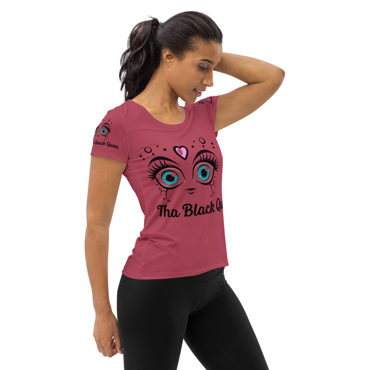 Black Queen  Women's Athletic T-shirt