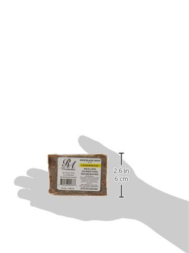 African Black Soap Bar, Lemongrass - 5oz