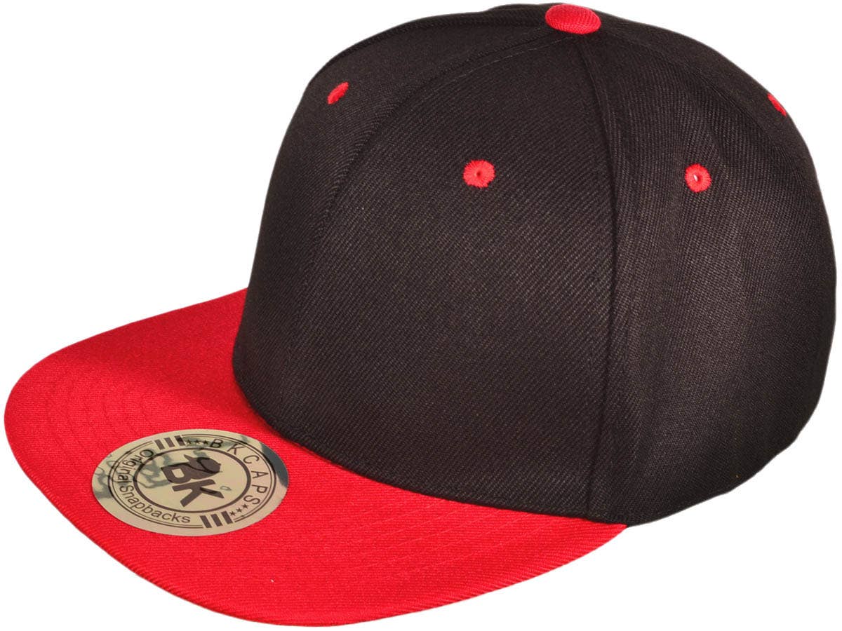 Blank Snapback Hats - BK Caps Flat Bill Plain Vintage