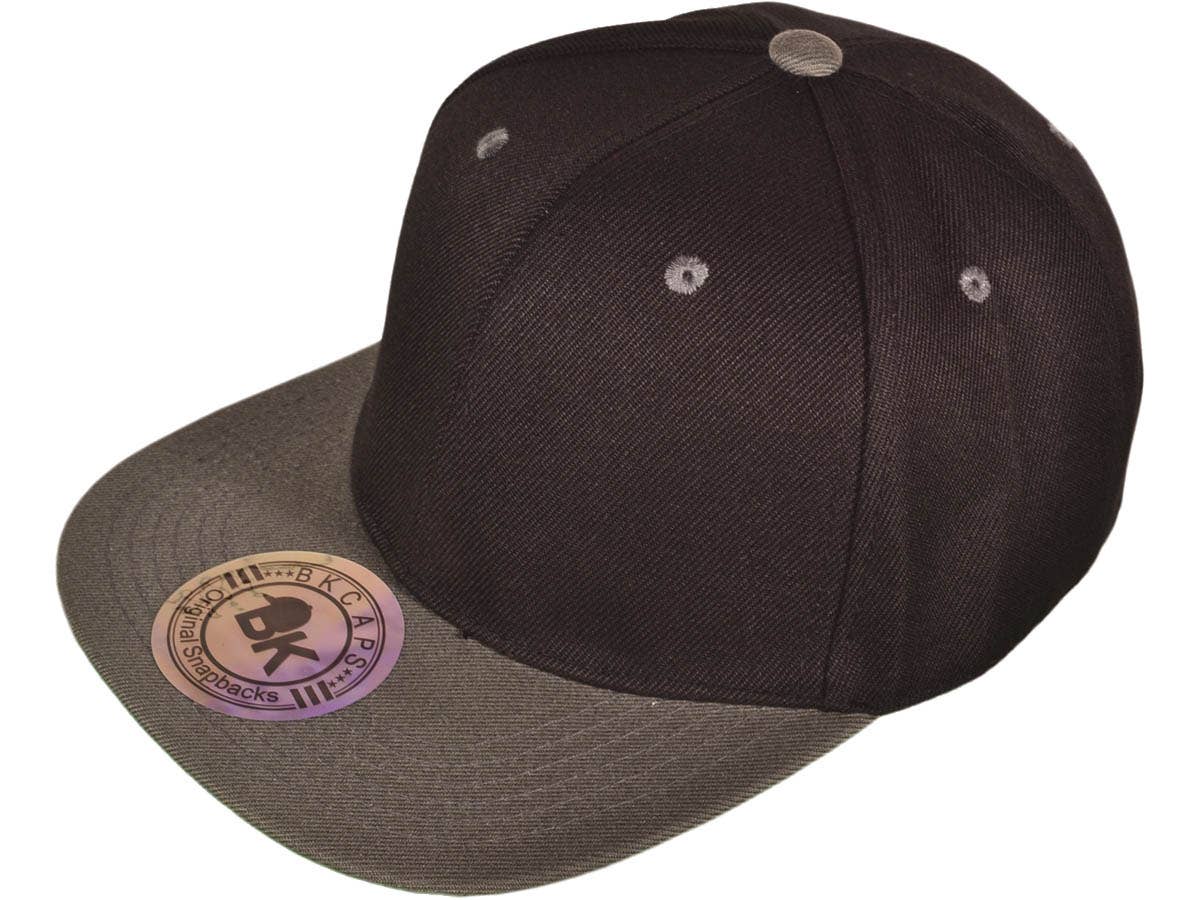 Blank Snapback Hats - BK Caps Flat Bill Plain Vintage