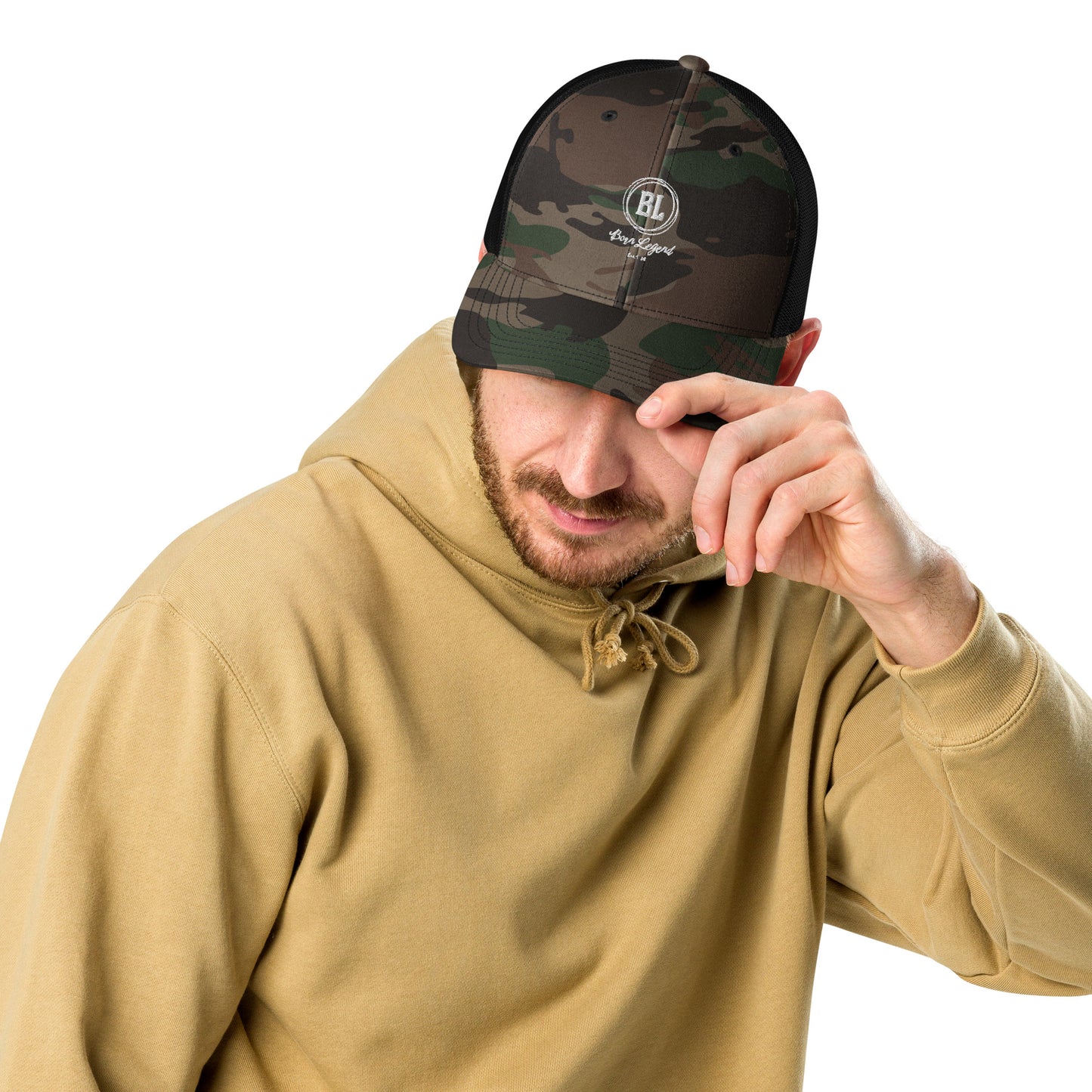 Born Legend Camouflage trucker hat