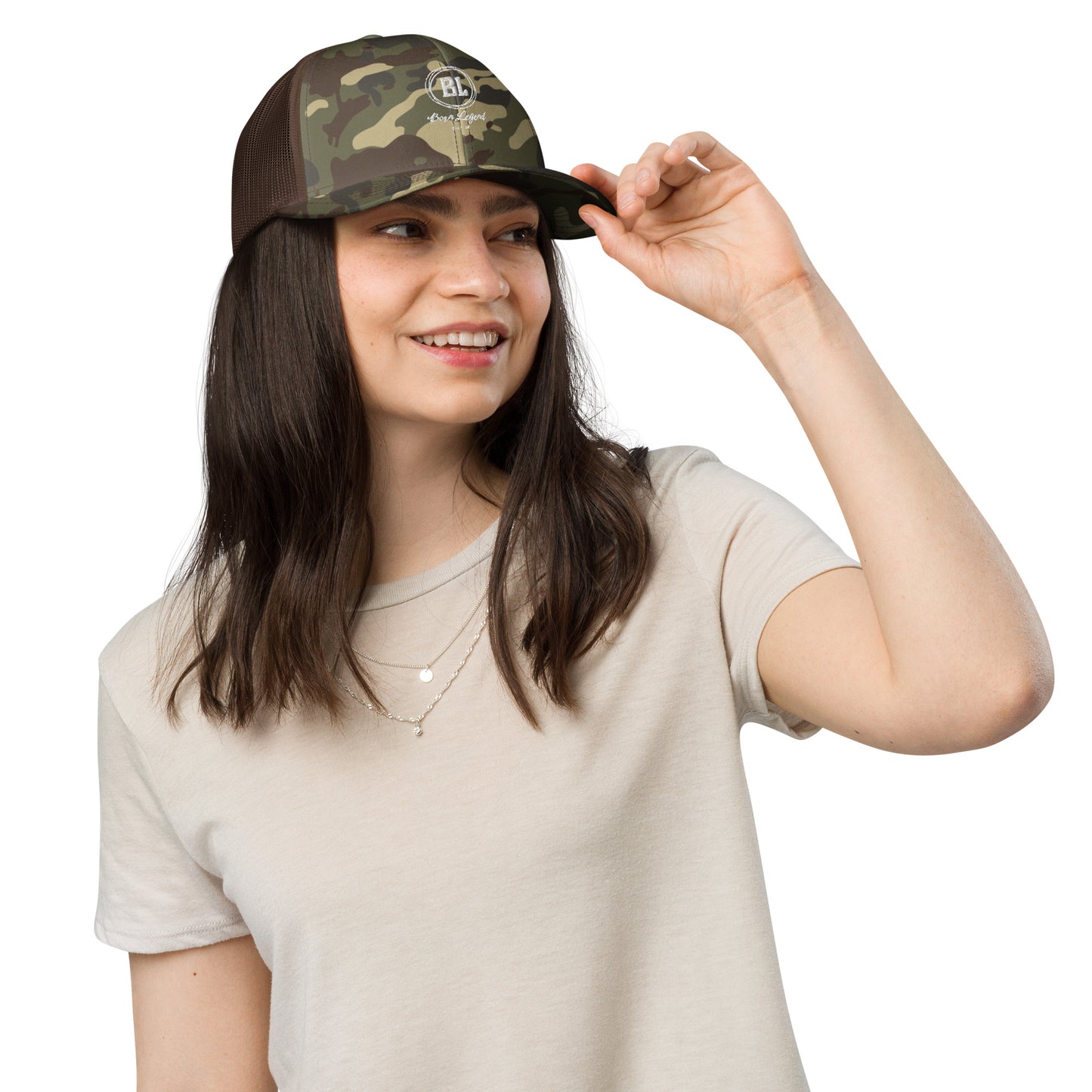 Born Legend Camouflage trucker hat