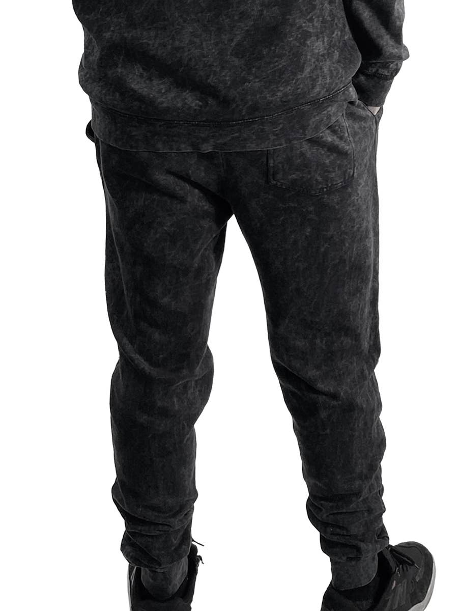W8083-T007 YM ICE WASH FLEECE "ROY" JOGGER
