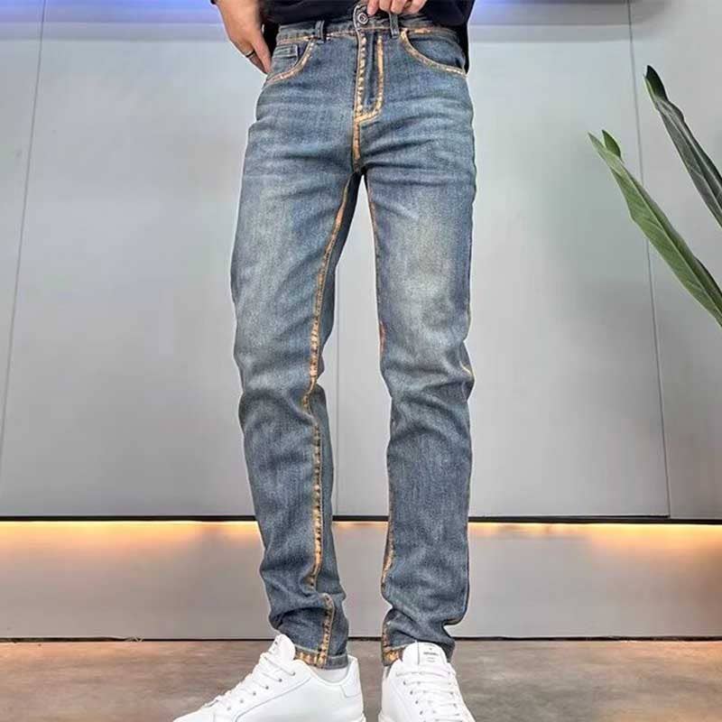 Men Fashion Casual Vintage Plus Size Straight Jeans