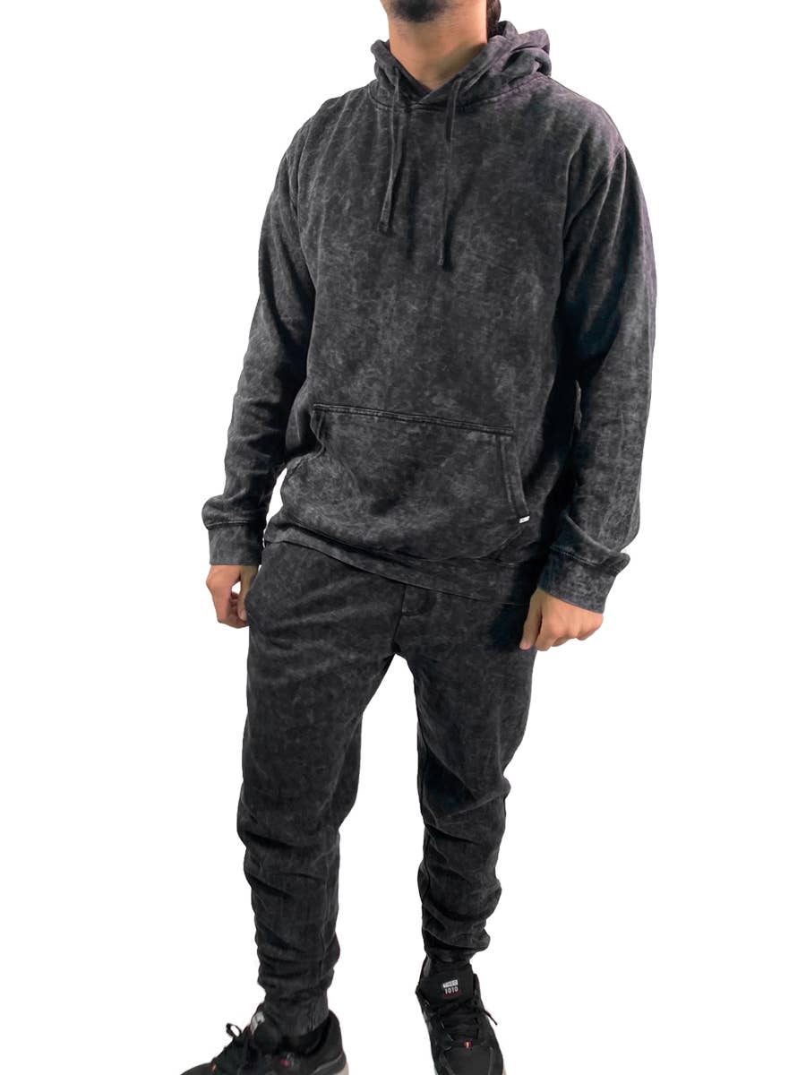 W8083-T007 YM ICE WASH FLEECE "ROY" JOGGER