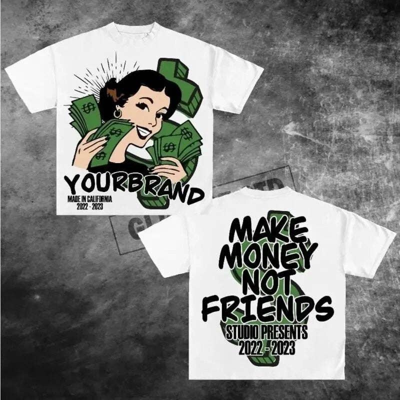 Vintage Y2K Graphic Cotton T-Shirt for Men