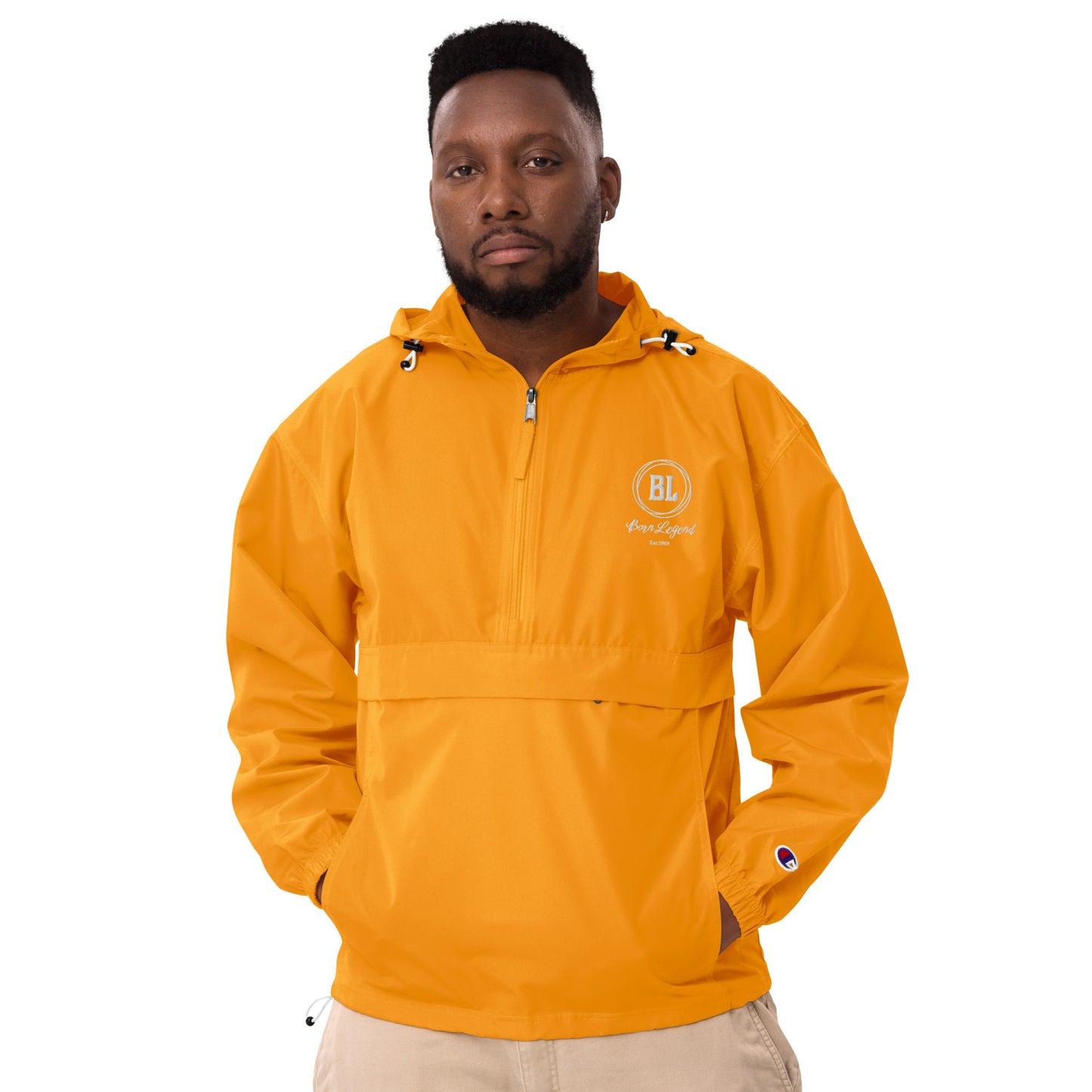 Born Legend Logo Embroidered Champion Packable Jacket