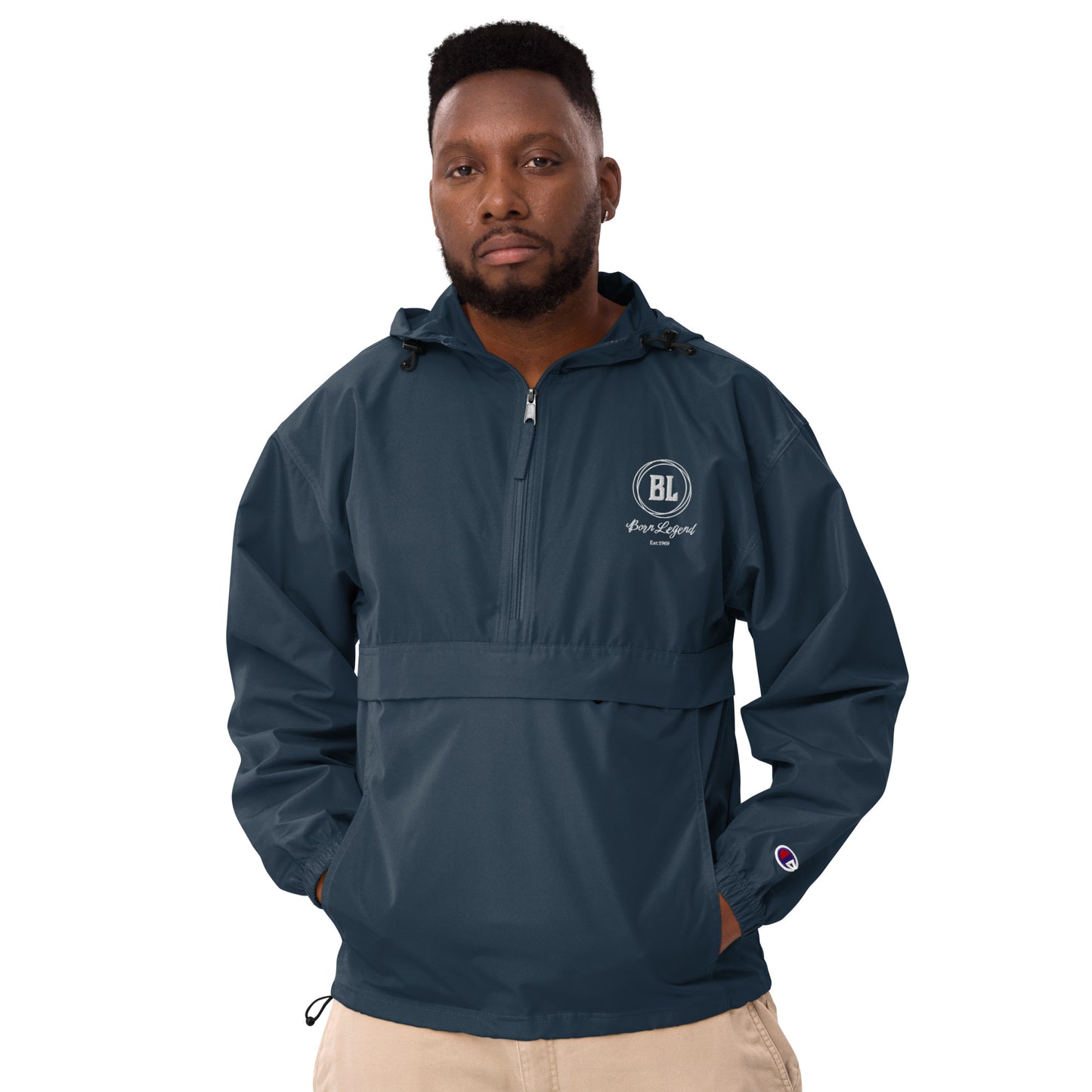 Born Legend Logo Embroidered Champion Packable Jacket