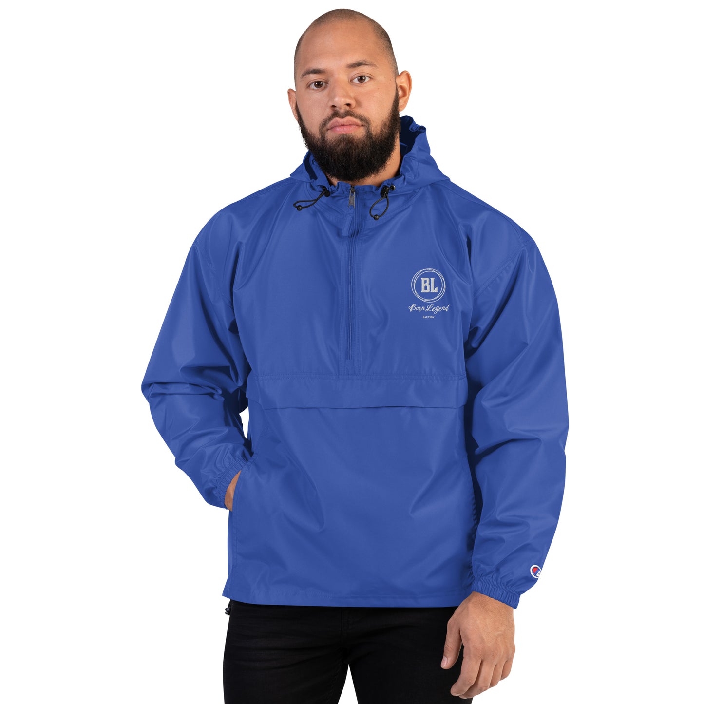 Born Legend Logo Embroidered Champion Packable Jacket