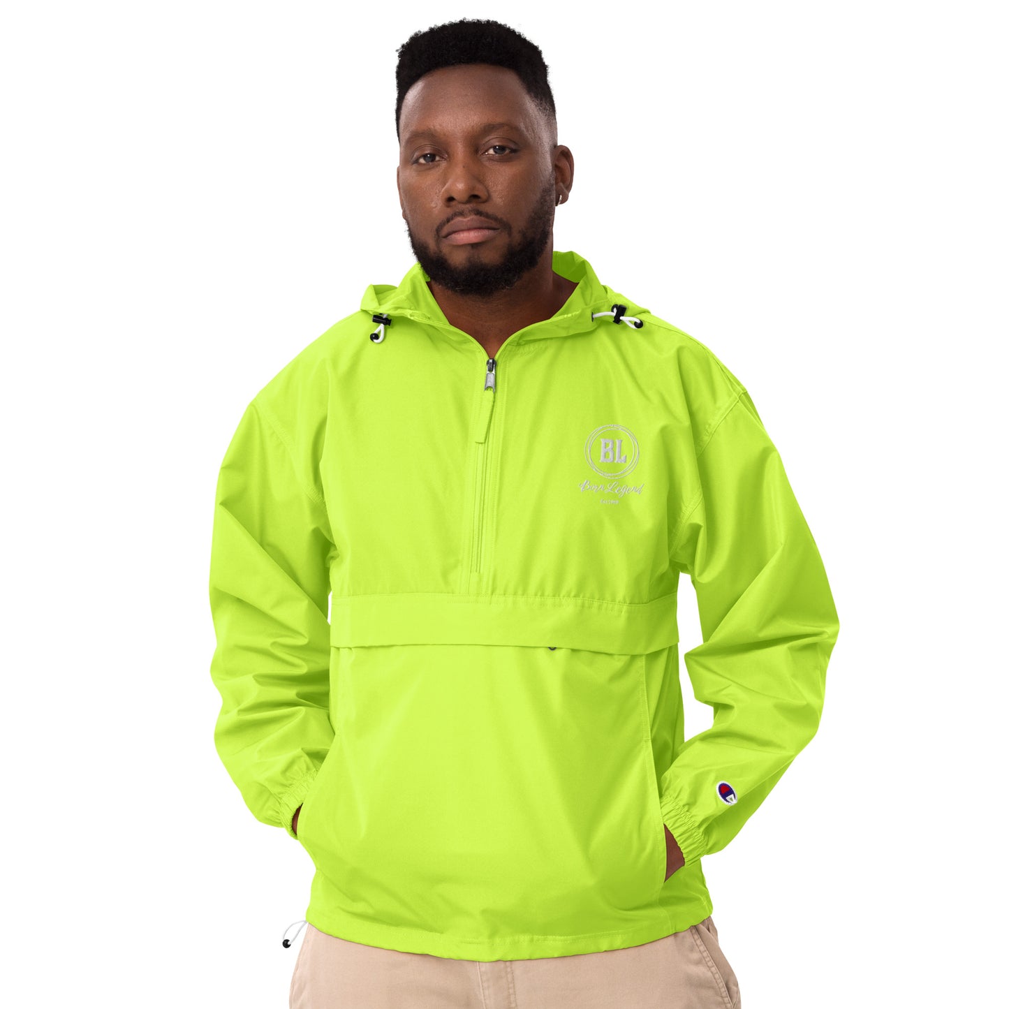 Born Legend Logo Embroidered Champion Packable Jacket