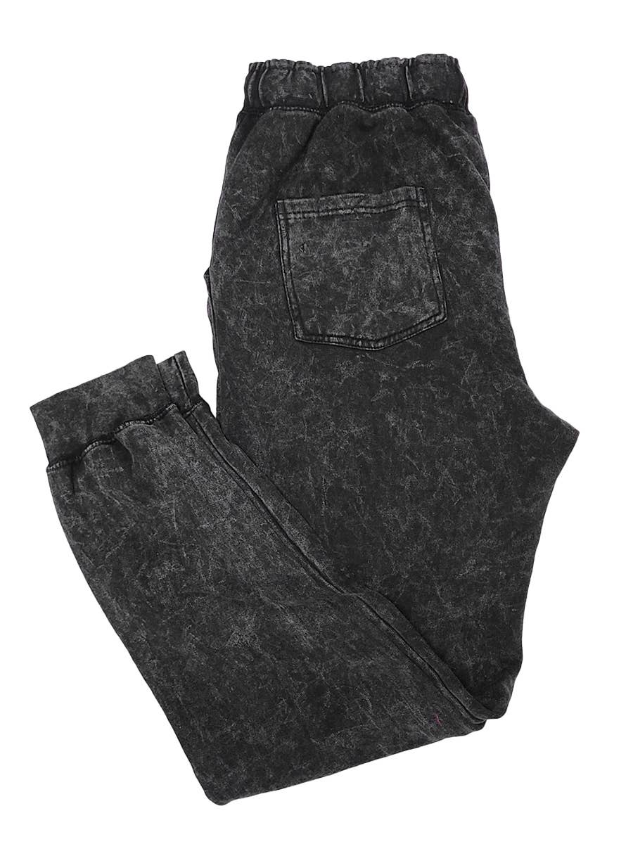 W8083-T007 YM ICE WASH FLEECE "ROY" JOGGER