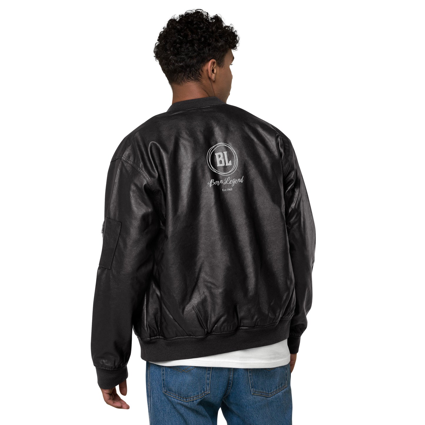 Born Legend Leather Bomber Jacket