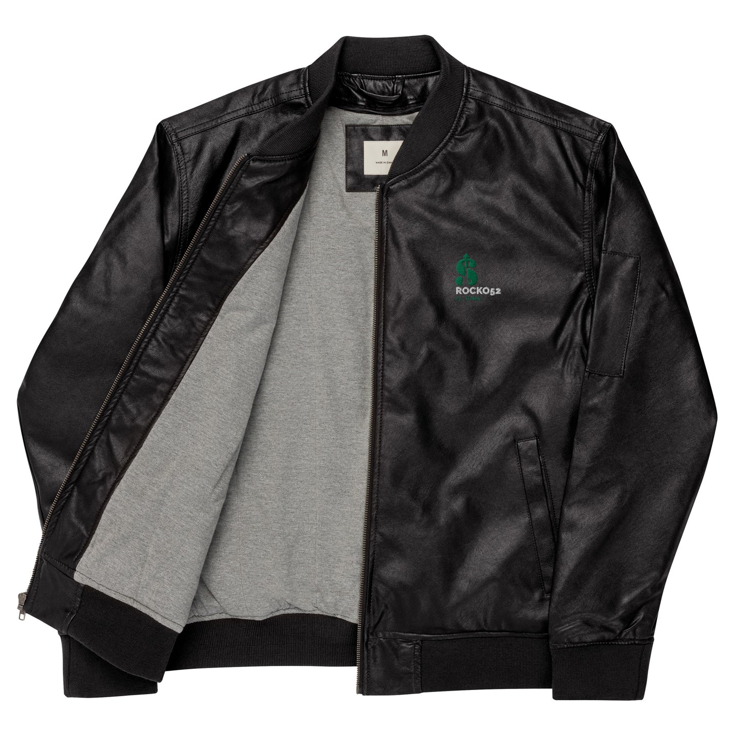 Rocko52 Leather Bomber Jacket