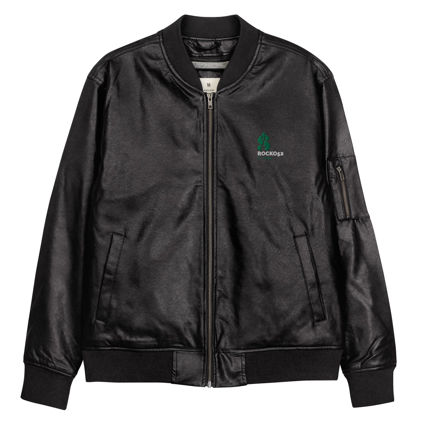 Rocko52 Leather Bomber Jacket