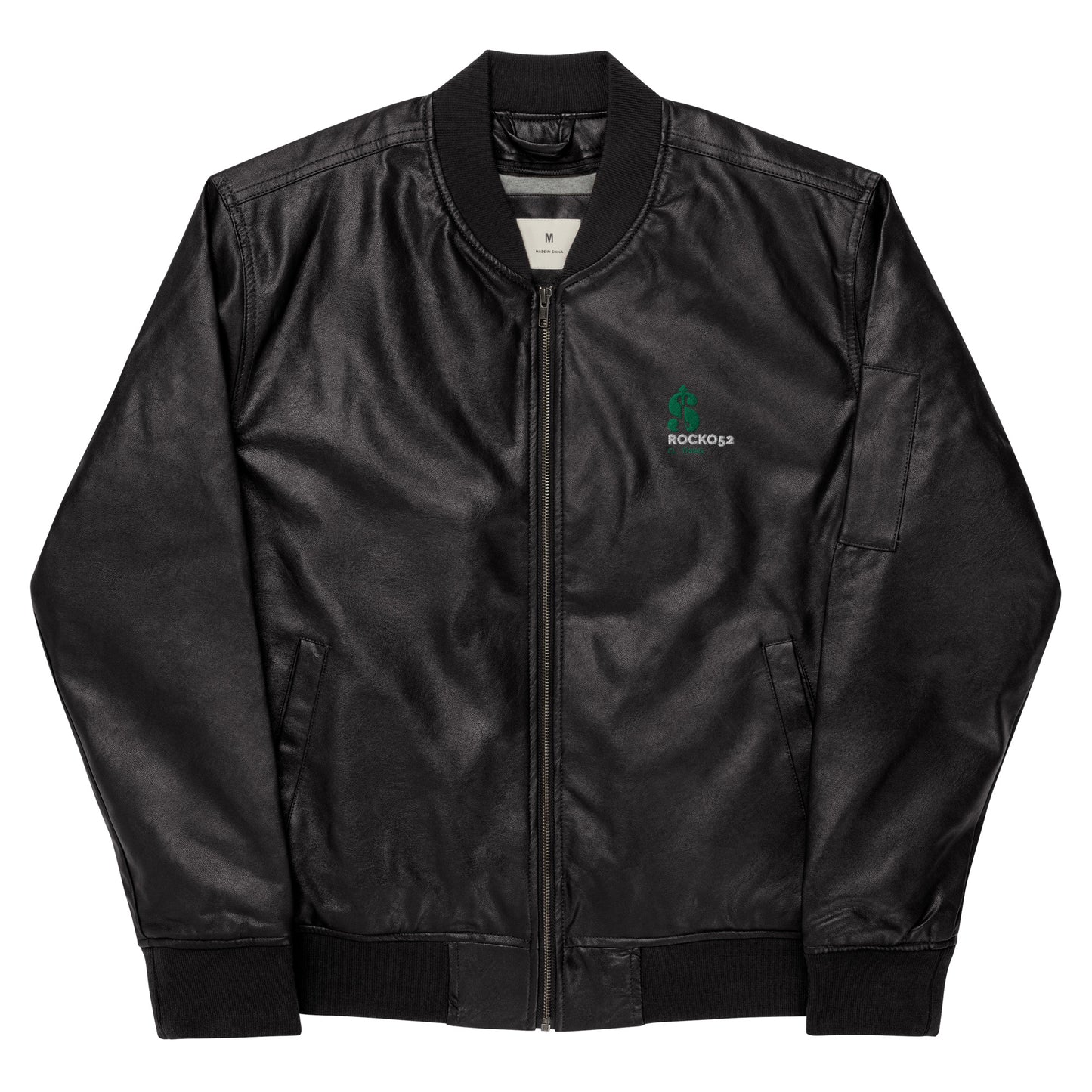 Rocko52 Leather Bomber Jacket