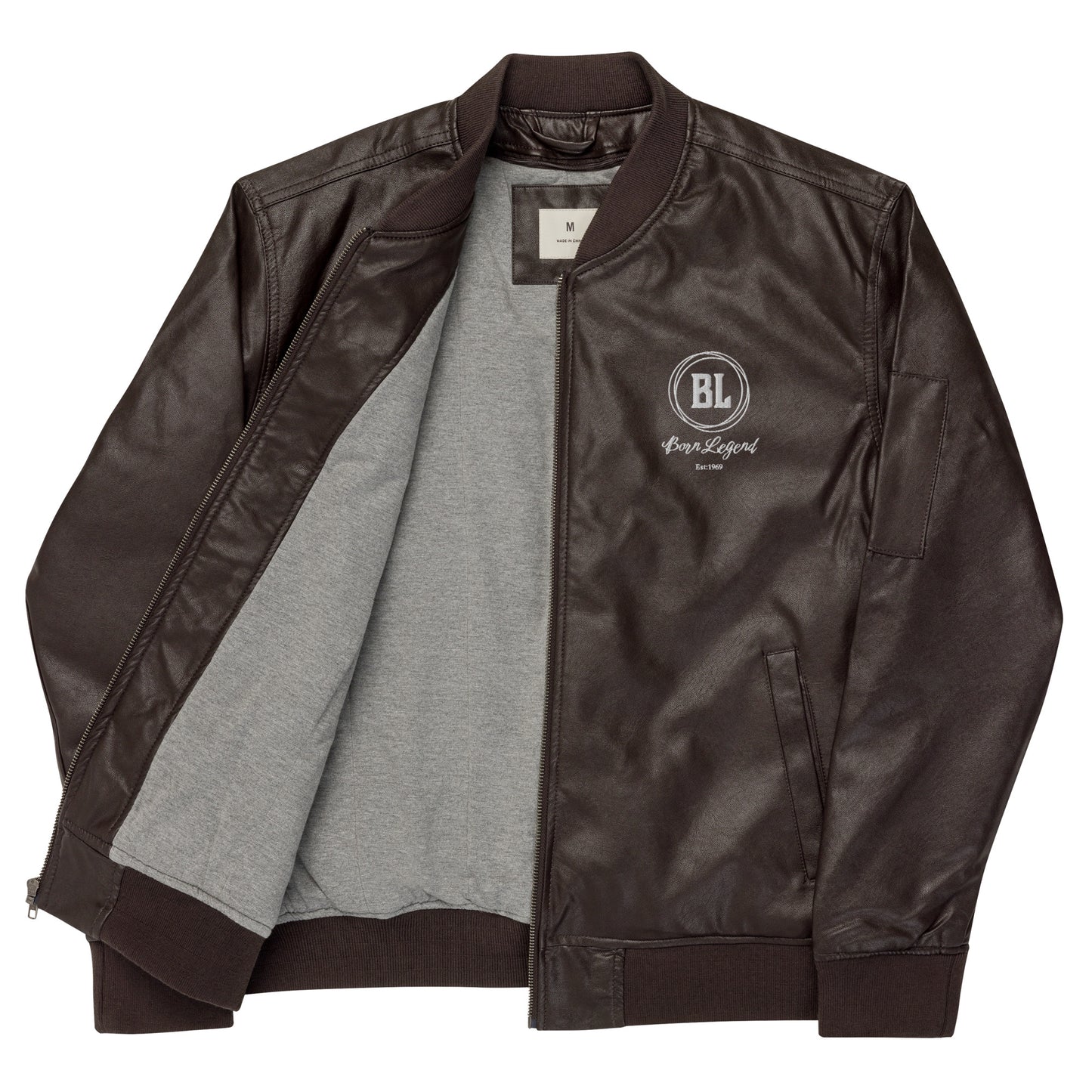 Born Legend Leather Bomber Jacket