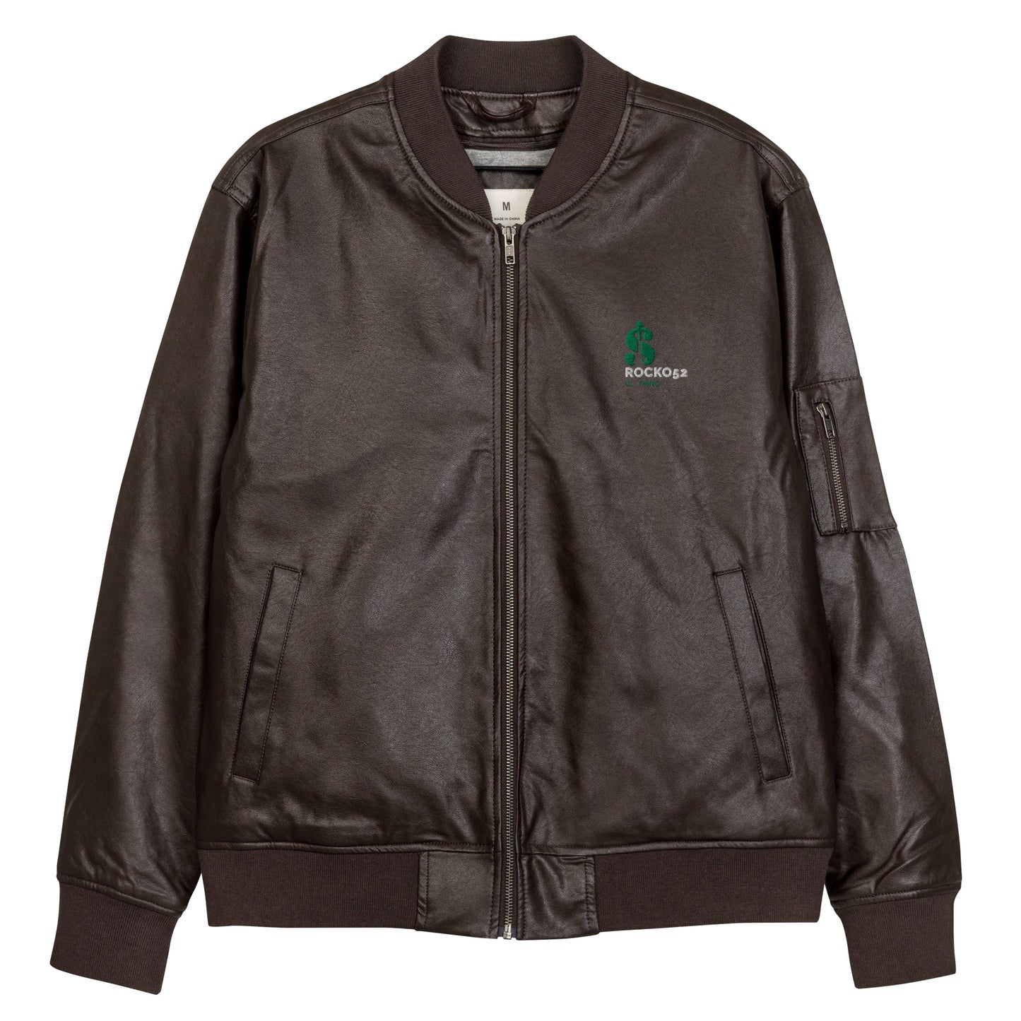 Rocko52 Leather Bomber Jacket