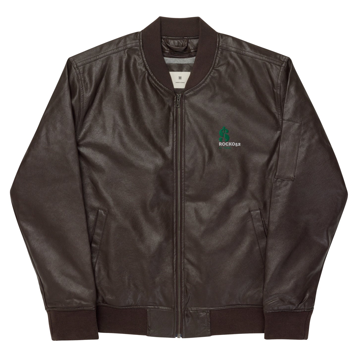 Rocko52 Leather Bomber Jacket