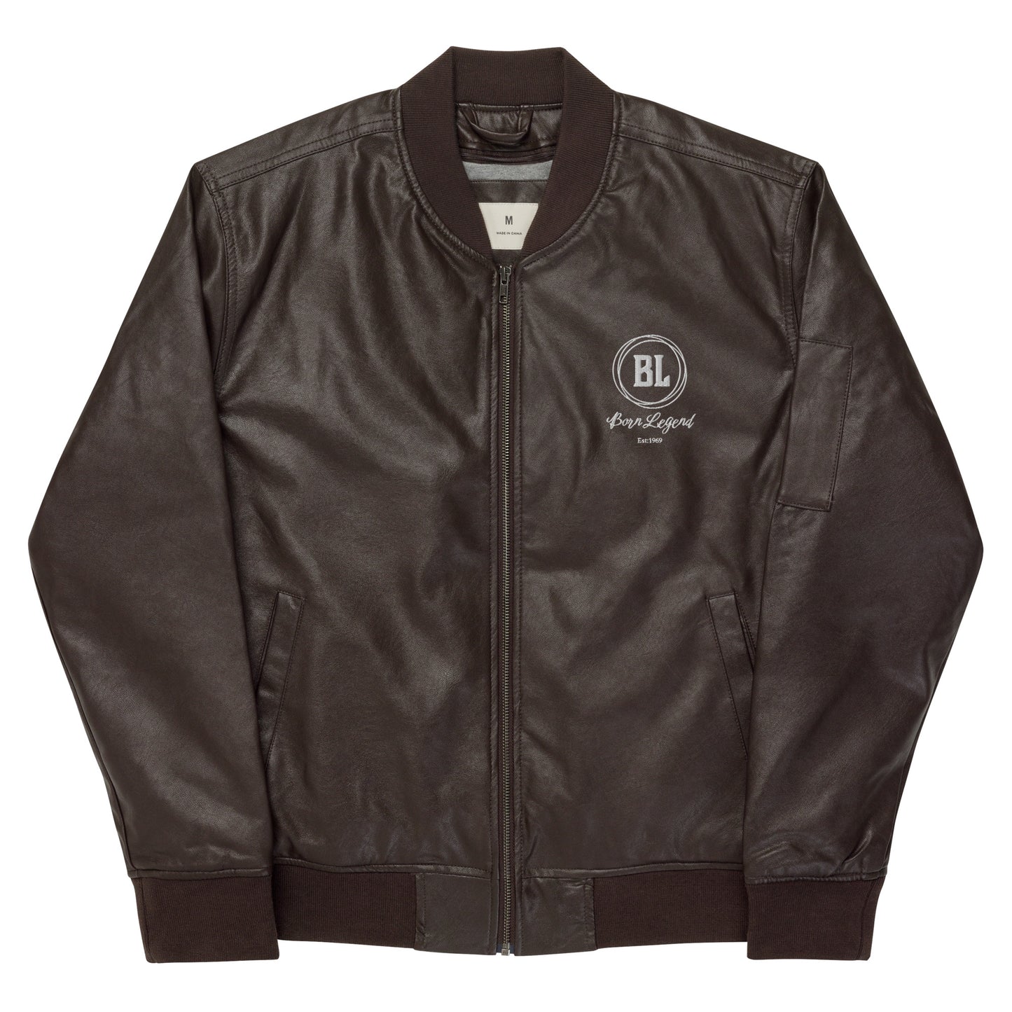 Born Legend Leather Bomber Jacket