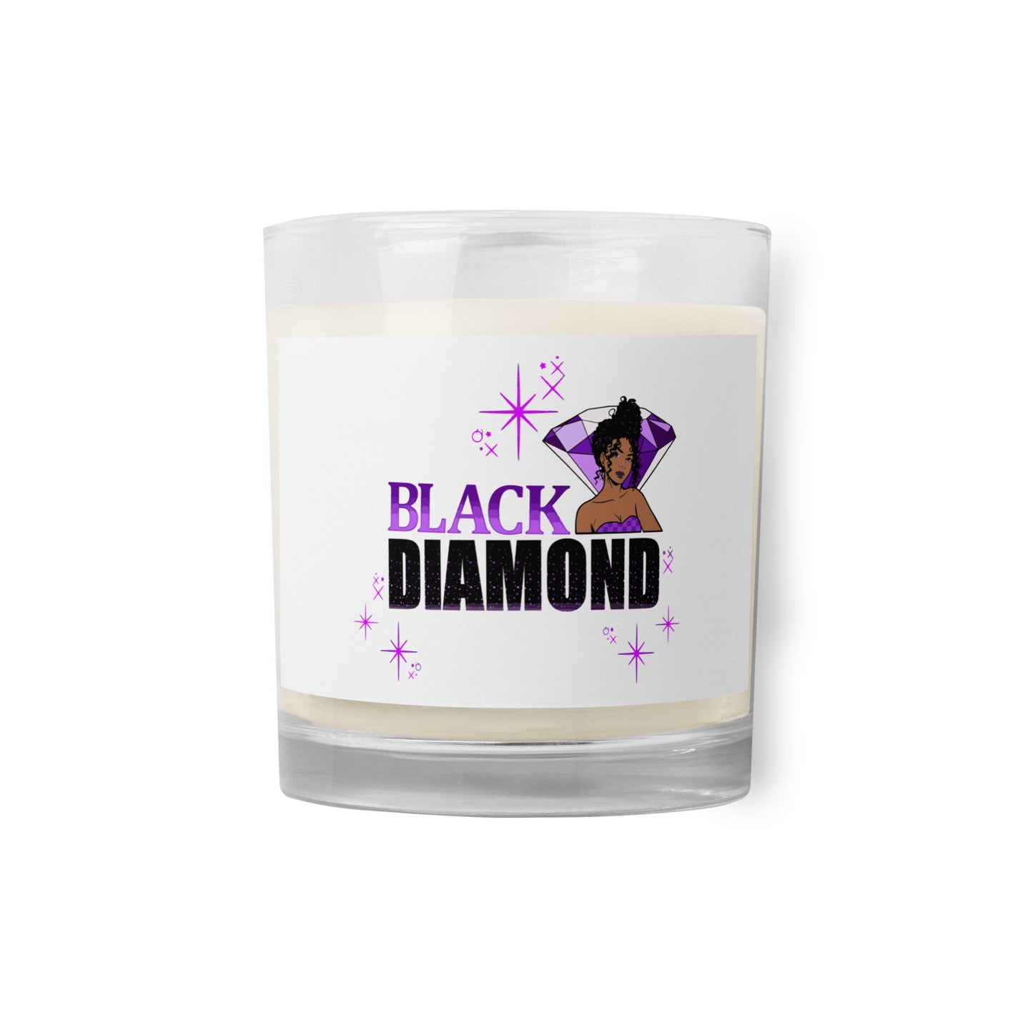 Black Diamond Glass jar soy wax candle