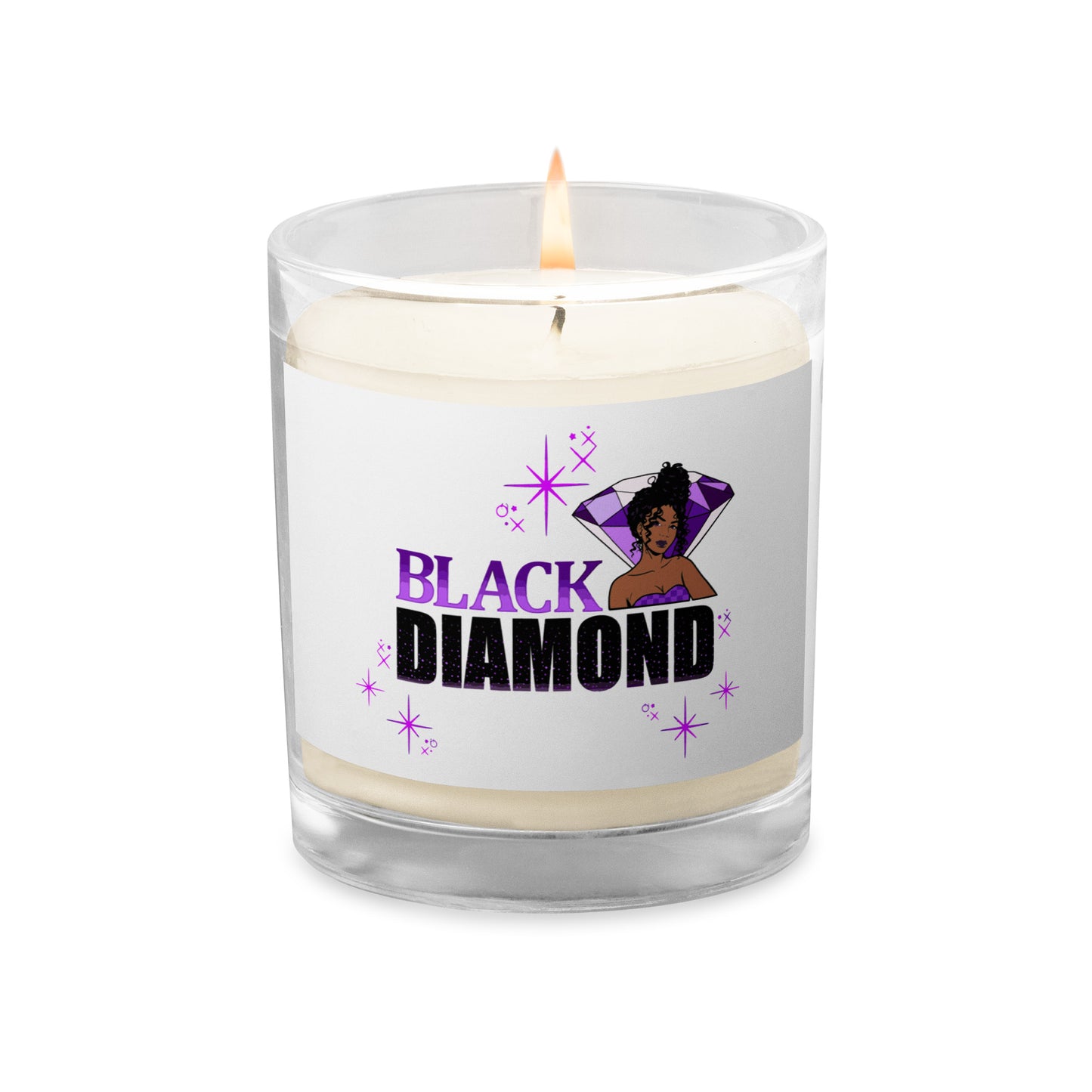 Black Diamond Glass jar soy wax candle