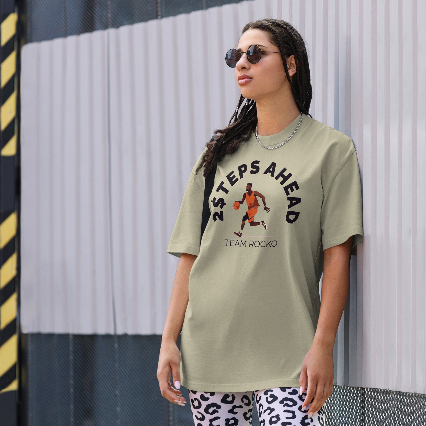 Team Rocko Oversized faded t-shirt