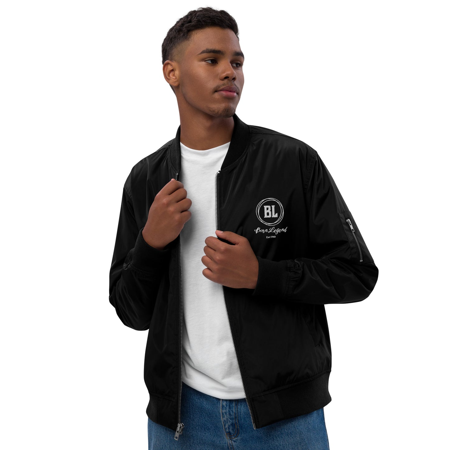 Born Legend Premium recycled bomber jacket