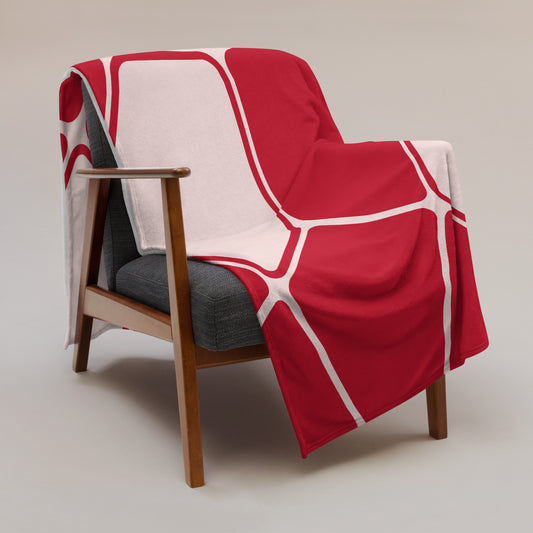 Red and White Design Throw Blanket