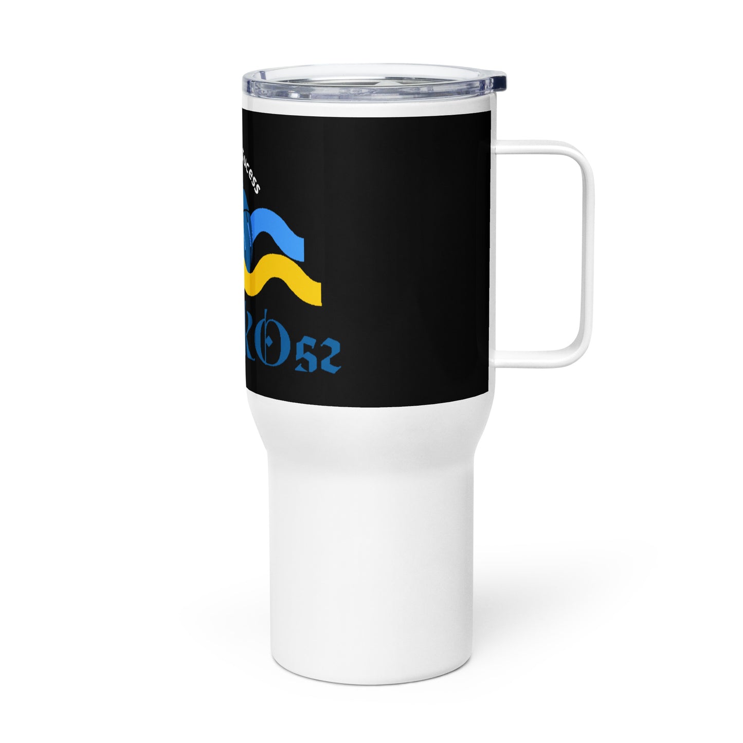 Travel mug with a handle