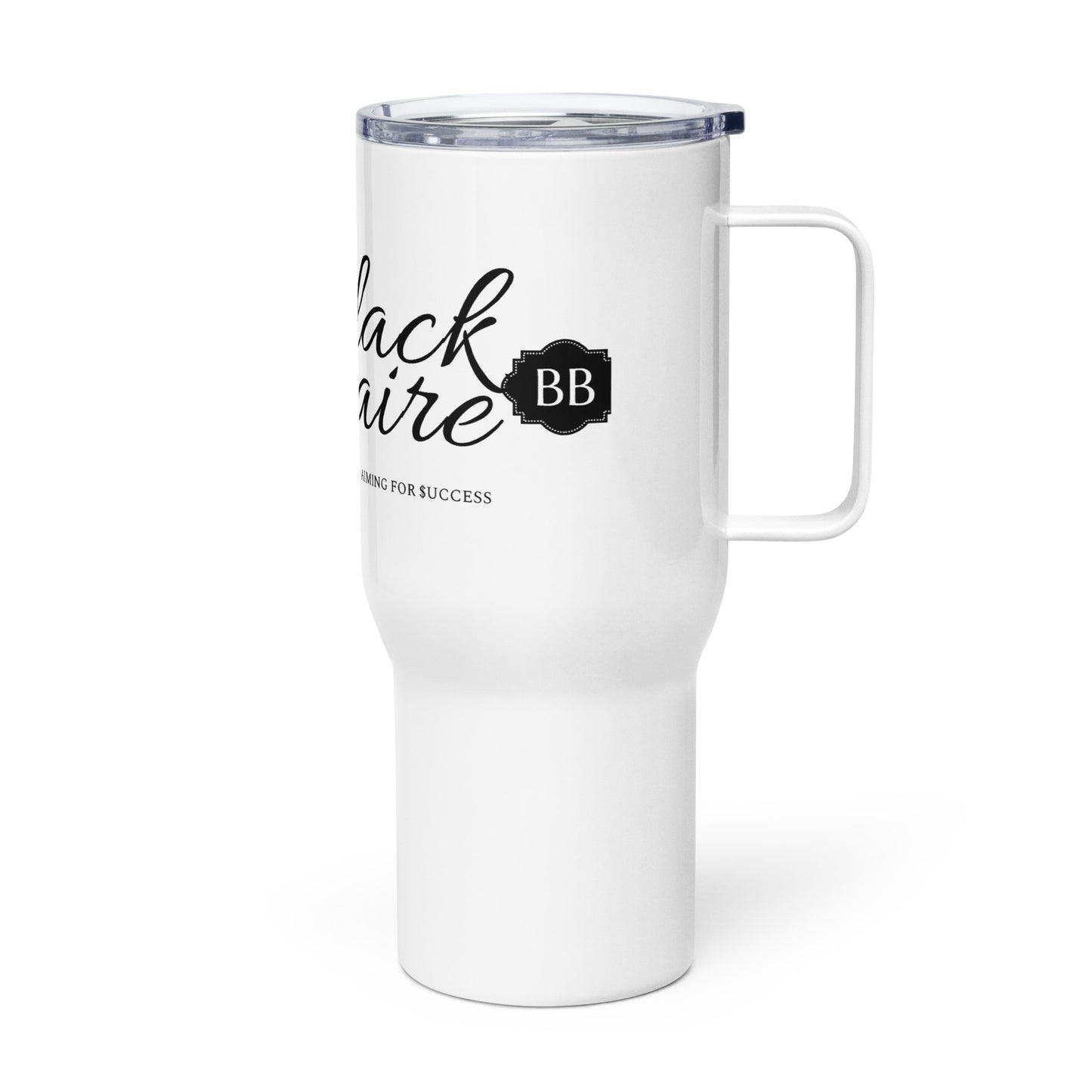 Travel mug with a handle