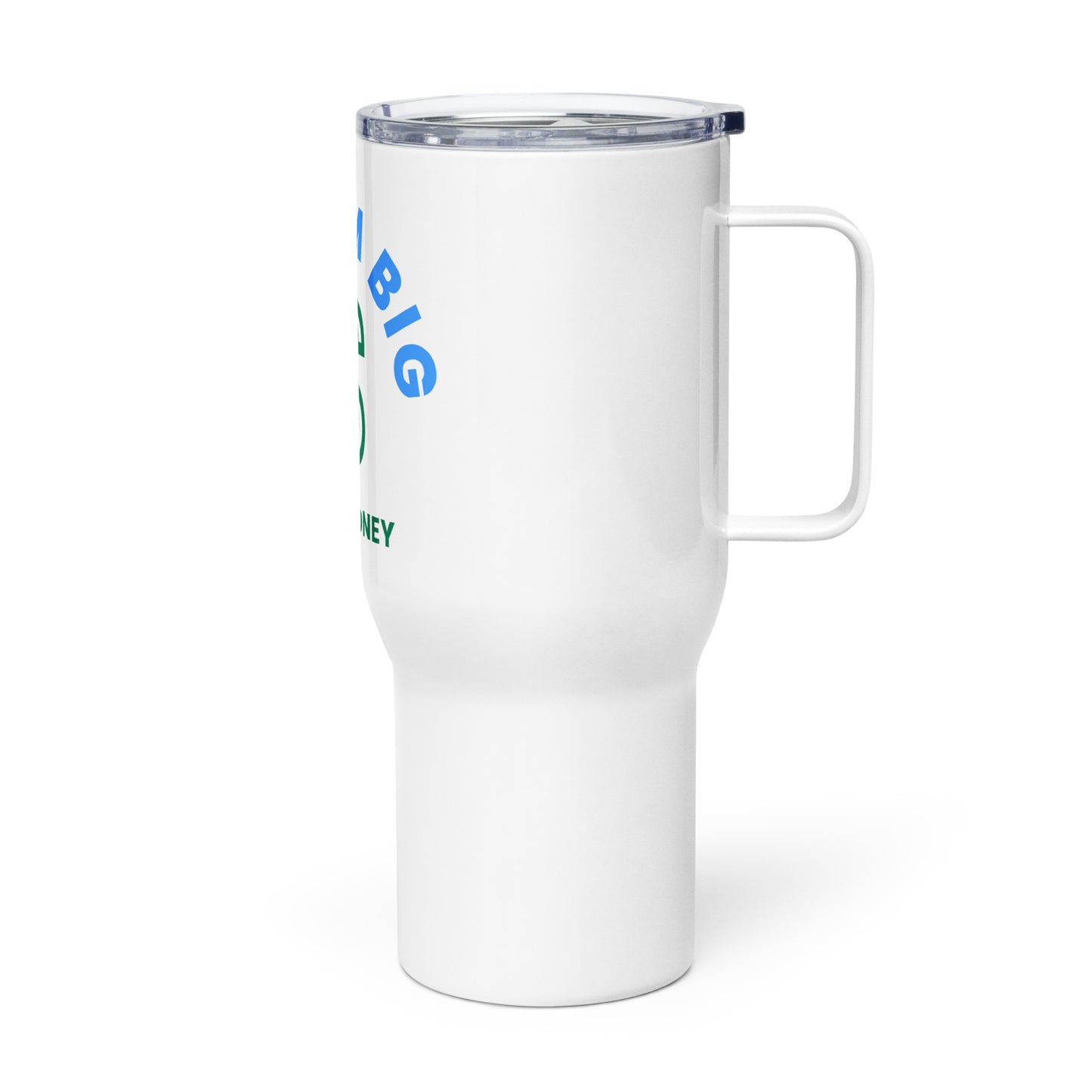 Travel mug with a handle