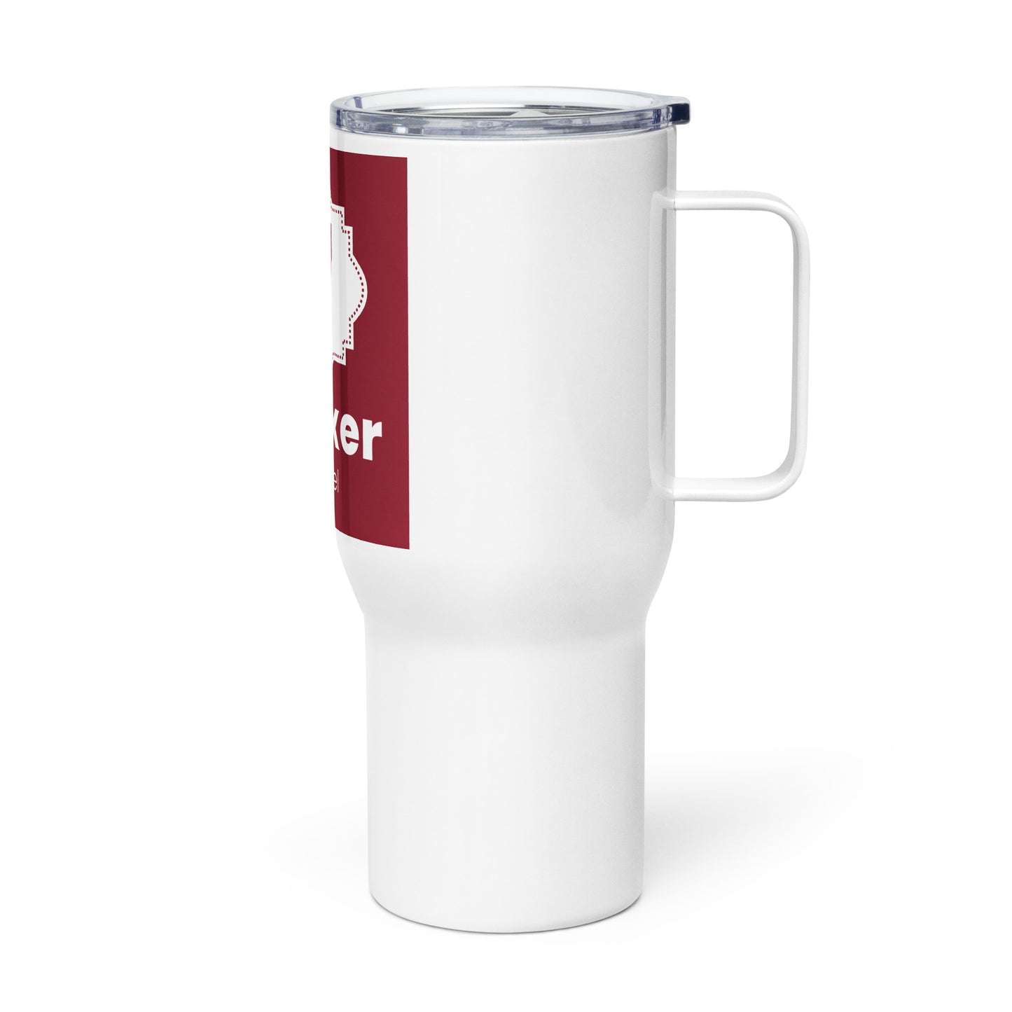 Travel mug with a handle