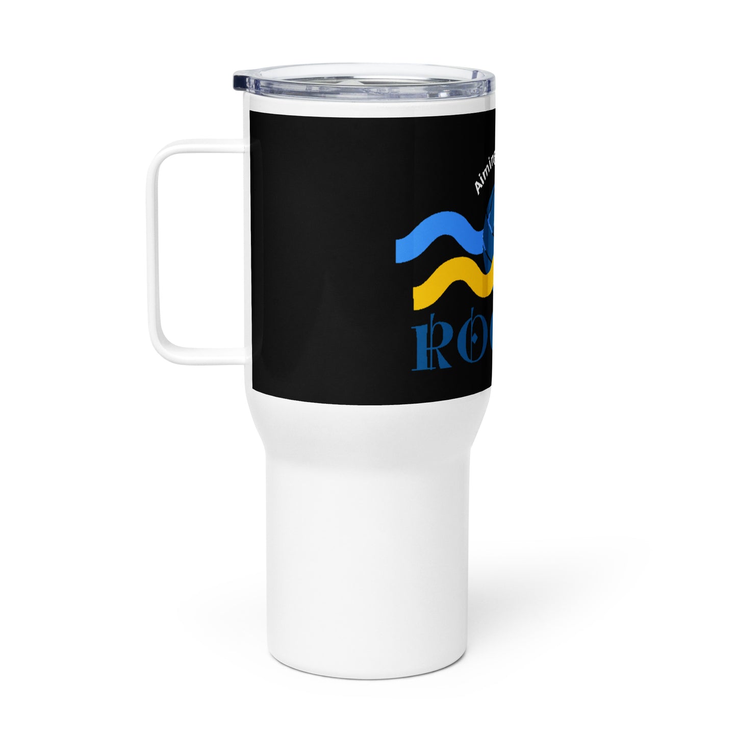 Travel mug with a handle